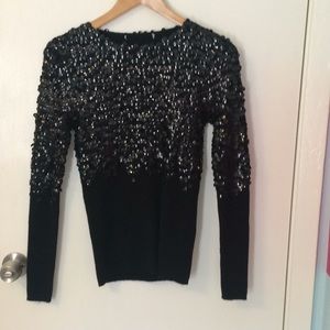 Wool sequin sweater